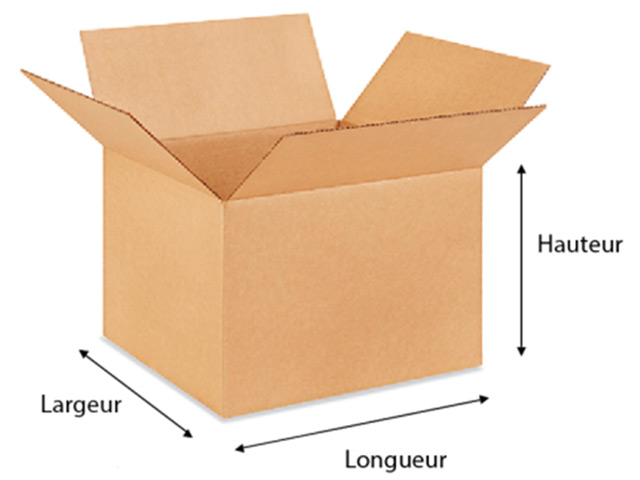 Boîtes de carton standards et Boîtes de carton sur mesure